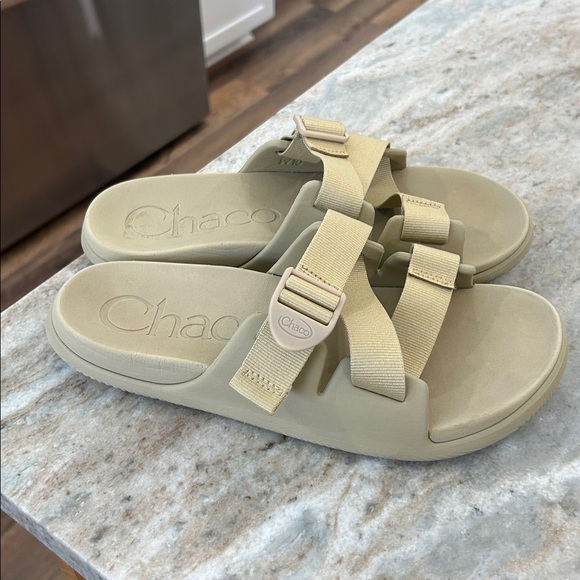 Chaco Shoes - Chacos Chillos Womens Sandals Beige Slides Slip On Outdoors Size 10
